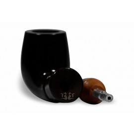 Cachimbo Bertoldi Anel Madeira Preto Curvo Permanente